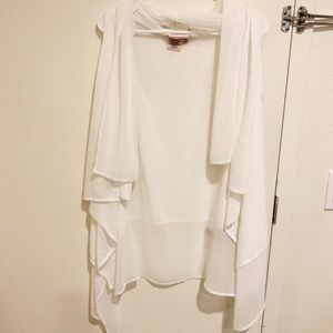 Philosophy Draped White Vest
